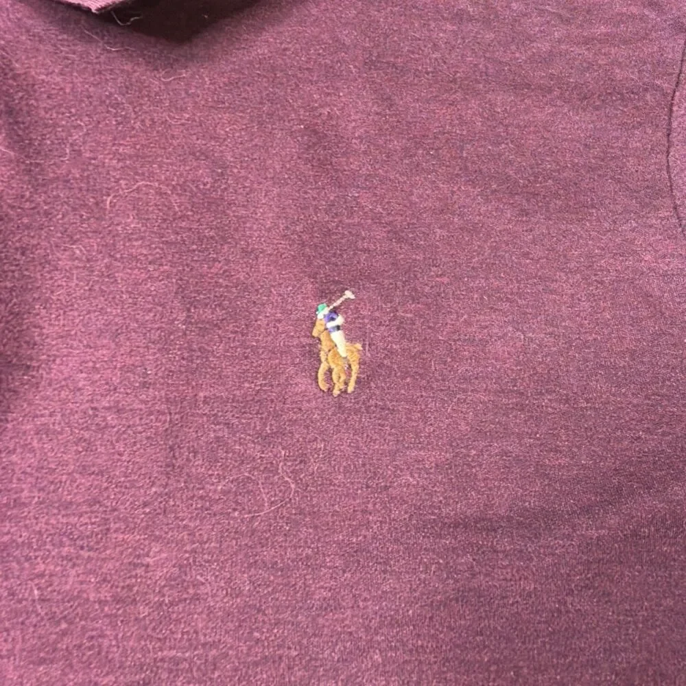 Polo Ralph Lauren Classic Fit L/S Shirt L Burgundy Americana Preppy Quiet Luxury